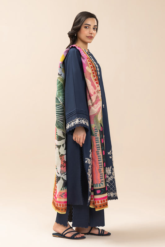 3 PIECE EMBROIDERED LAWN SUIT-STELLAR BLOOM (UNSTITCHED)