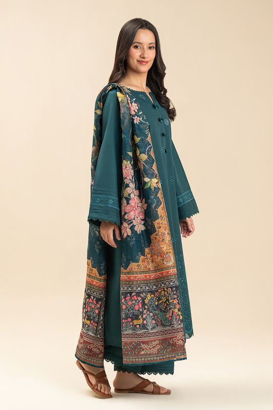 3 PIECE EMBROIDERED LAWN SUIT-PINE GROVE (UNSTITCHED)