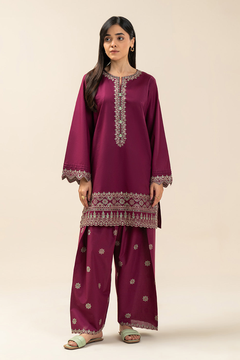 2 PIECE EMBROIDERED LAWN SUIT-FOLKLORE (UNSTITCHED)