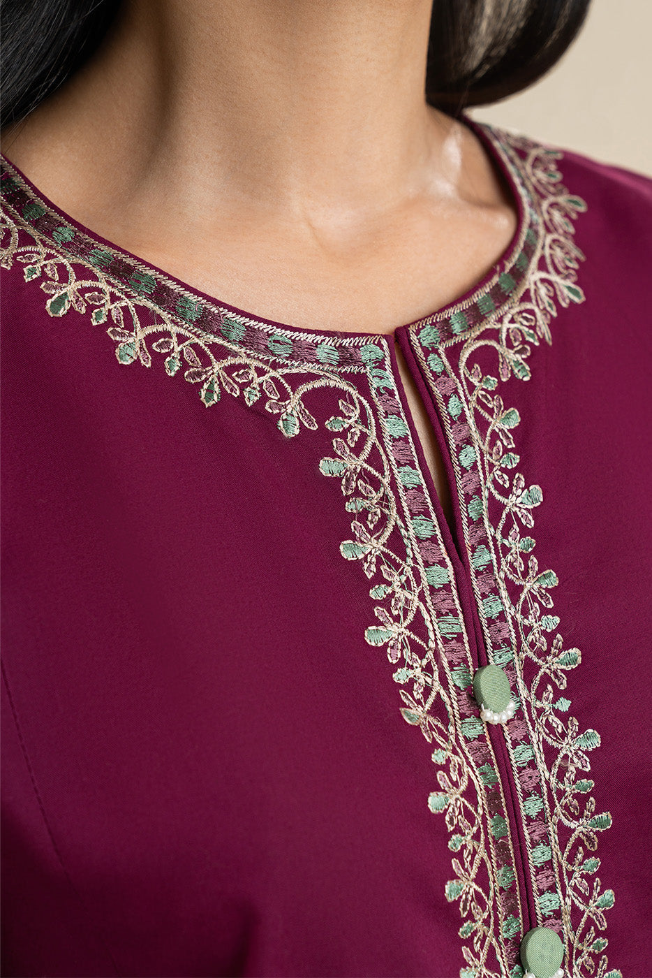 2 PIECE EMBROIDERED LAWN SUIT-FOLKLORE (UNSTITCHED)