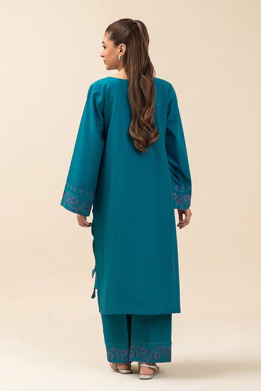 2 PIECE EMBROIDERED LAWN SUIT-TEAL TALISMAN (UNSTITCHED)