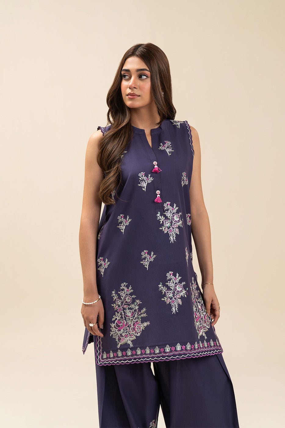 2 PIECE EMBROIDERED LAWN SUIT-ROYAL AMETHYST (UNSTITCHED)