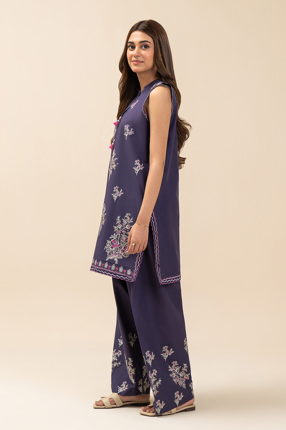2 PIECE EMBROIDERED LAWN SUIT-ROYAL AMETHYST (UNSTITCHED)