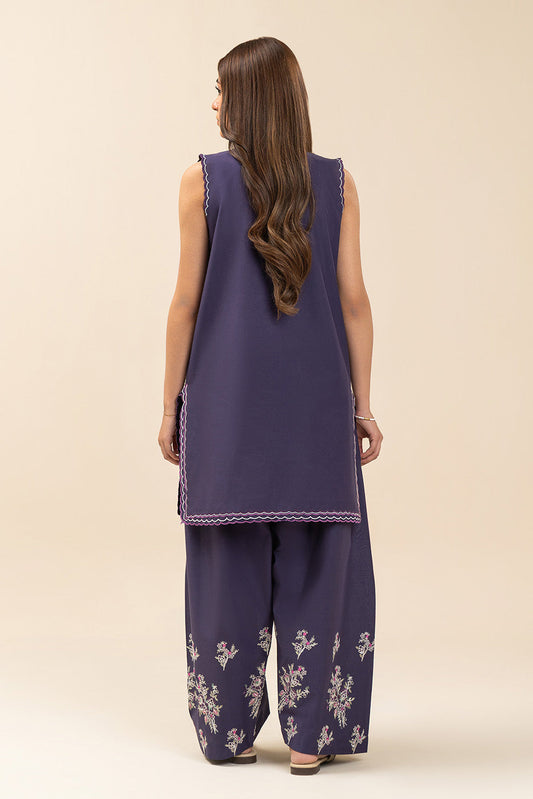 2 PIECE EMBROIDERED LAWN SUIT-ROYAL AMETHYST (UNSTITCHED)