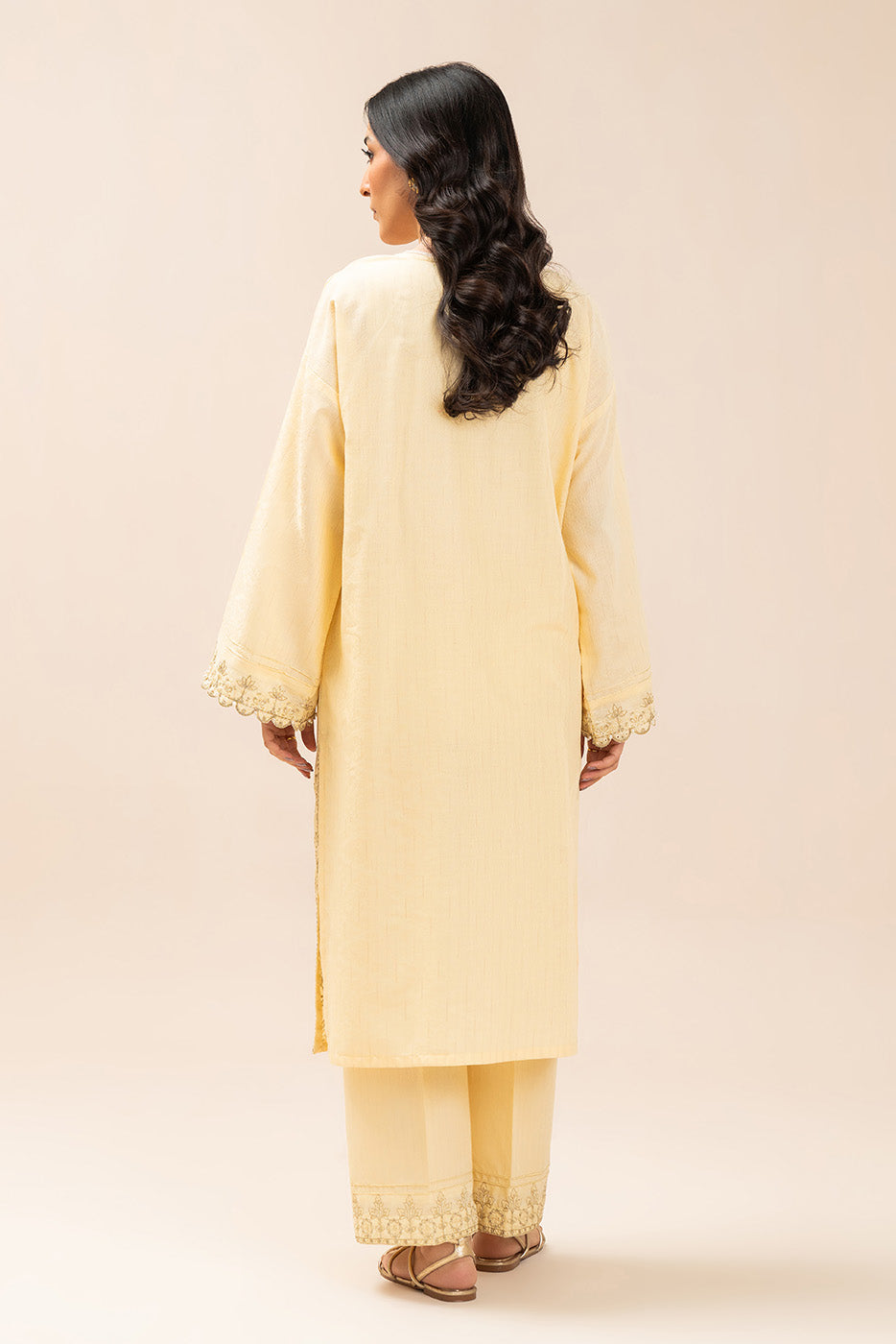 2 PIECE EMBROIDERED TEXTURED LAWN SUIT-AMBER BLING (UNSTITCHED)