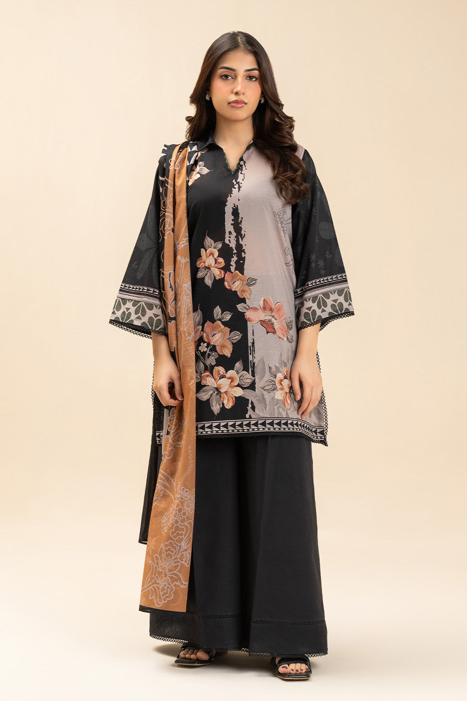 3 PIECE PRINTED LAWN SUIT-AXIS BLOOM (UNSTITCHED)