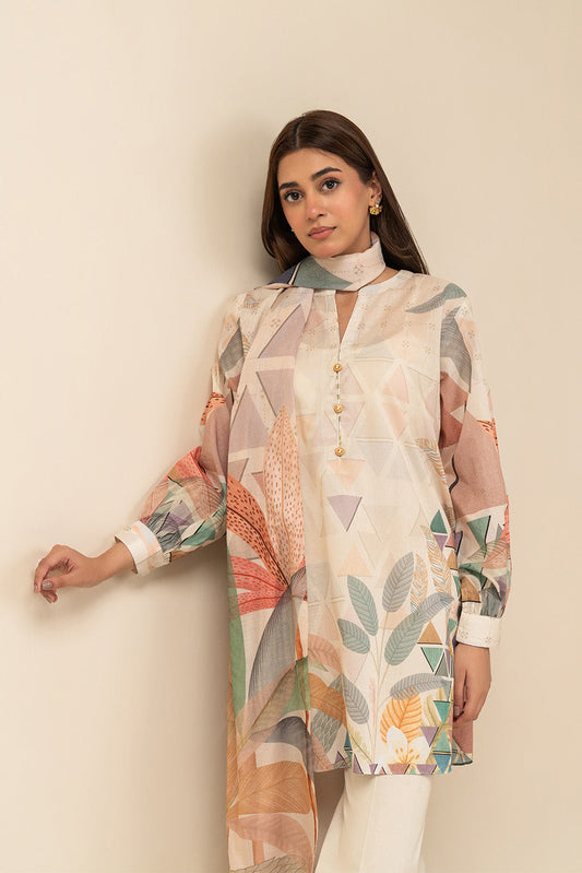 3 PIECE PRINTED LAWN SUIT-MUTED HARMONY (UNSTITCHED)