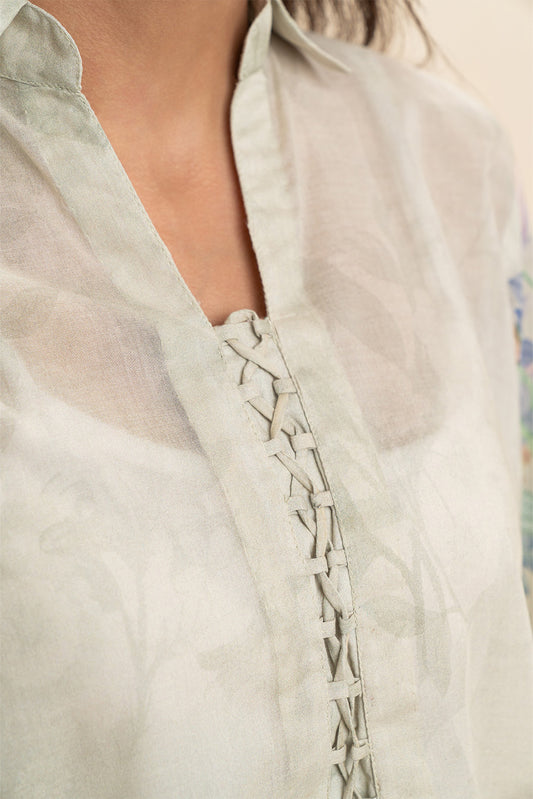 3 PIECE PRINTED LAWN SUIT-SPRING SERENITY (UNSTITCHED)