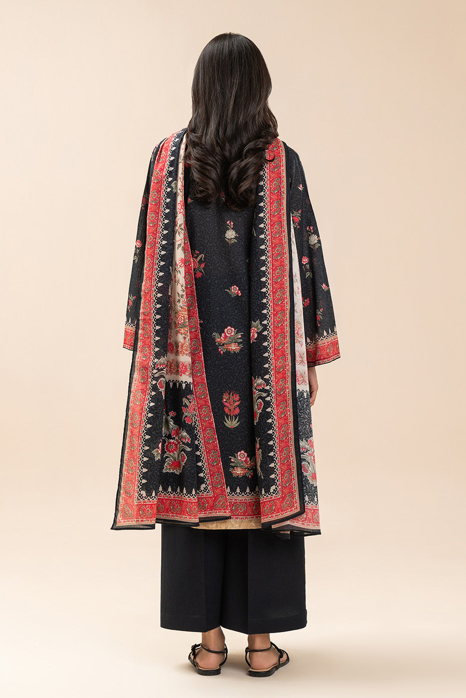 3 PIECE PRINT LAWN SUIT-FLORAL MUSK (UNSTITCHED)