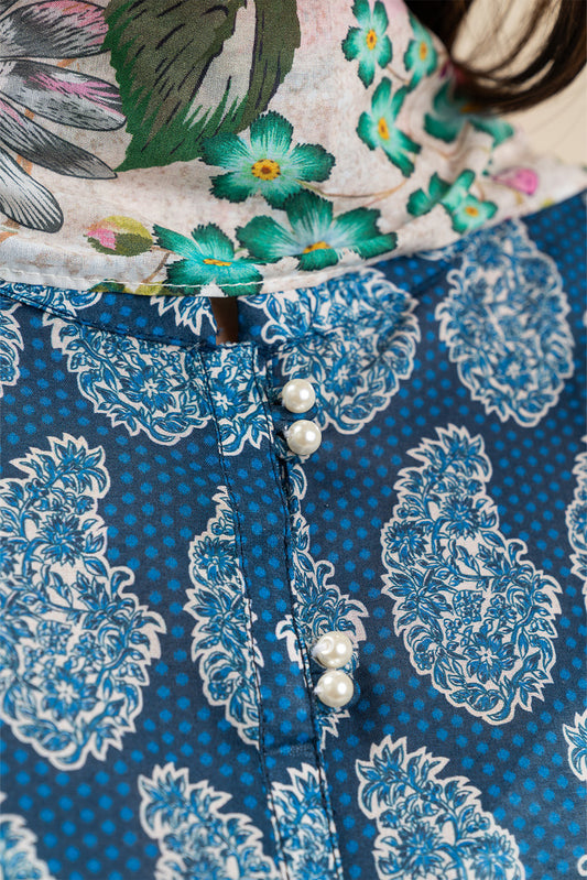 3 PIECE PRINTED LAWN SUIT-HERITAGE HAZE (UNSTITCHED)