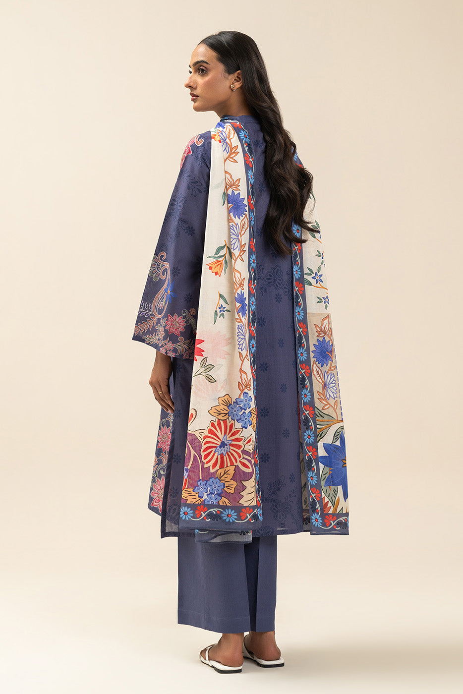 3 PIECE PRINTED LAWN SUIT-BERYL HERB (UNSTITCHED)