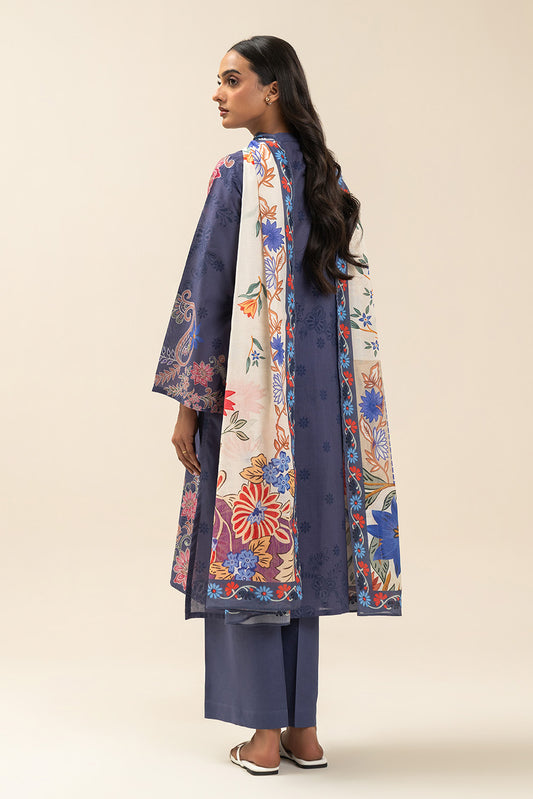 3 PIECE PRINTED LAWN SUIT-BERYL HERB (UNSTITCHED)