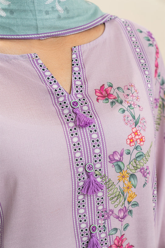 3 PIECE PRINTED LAWN SUIT-SPRING SAGE (UNSTITCHED)