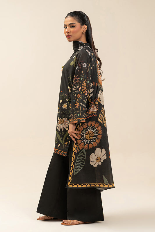 3 PIECE PRINTED LAWN SUIT-SABLE ZEST (UNSTITCHED)