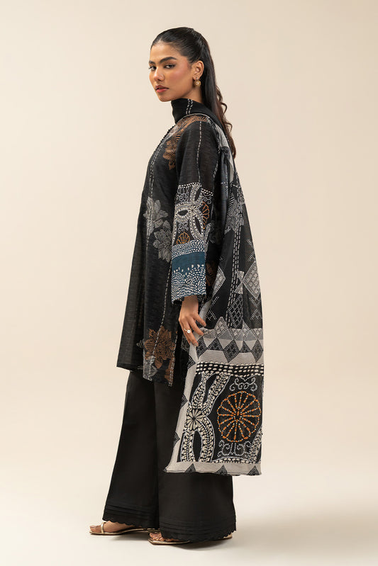 3 PIECE PRINTED LAWN SUIT-RAVEN VOGUE (UNSTITCHED)