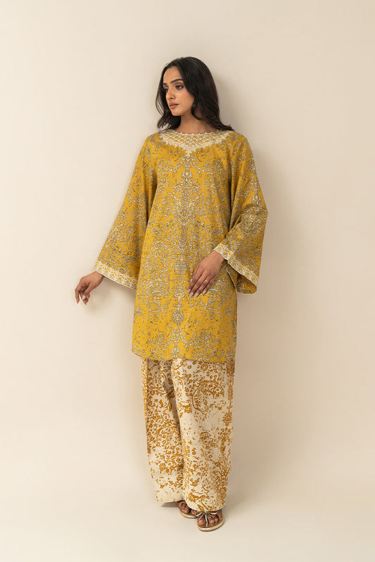 2 PIECE EMBROIDERED LAWN SUIT-AMBER IRIS (UNSTITCHED)