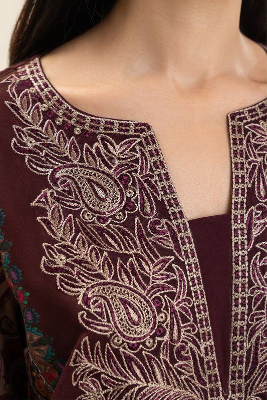 3 PIECE EMBROIDERED LAWN SUIT-ETHNIC PAISLEY (UNSTITCHED)