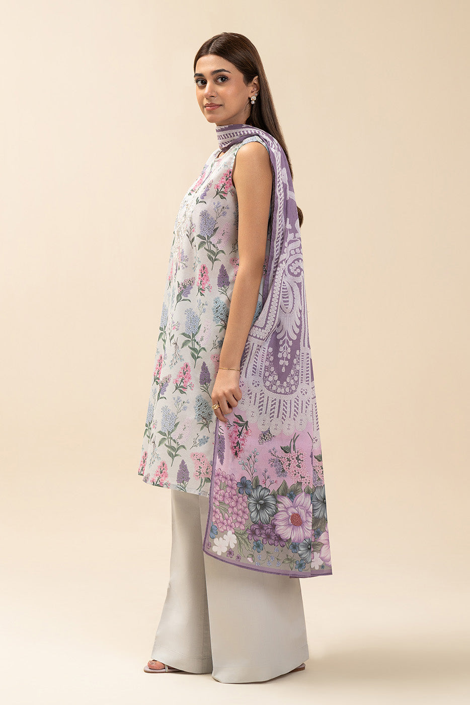 3 PIECE EMBROIDERED LAWN SUIT-LILAC AFFAIR (UNSTITCHED)