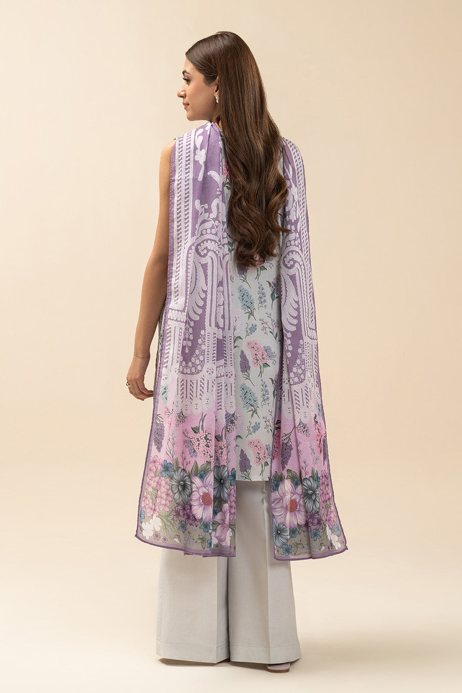 3 PIECE EMBROIDERED LAWN SUIT-LILAC AFFAIR (UNSTITCHED)