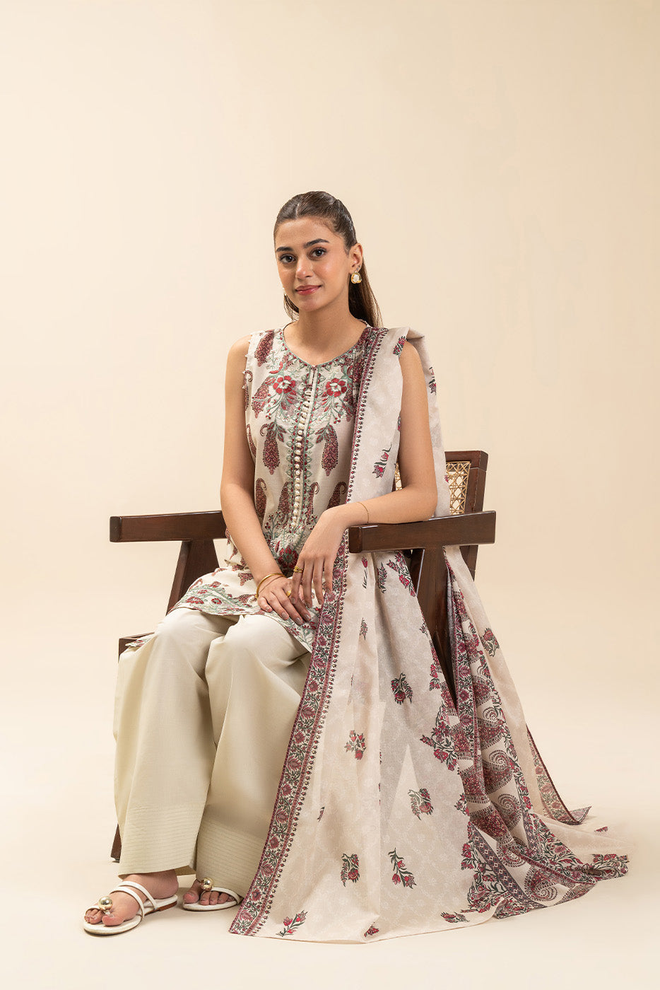 3 PIECE EMBROIDERED LAWN SUIT-TRIBAL TUNE (UNSTITCHED)