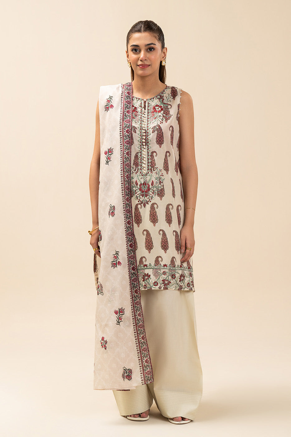3 PIECE EMBROIDERED LAWN SUIT-TRIBAL TUNE (UNSTITCHED)