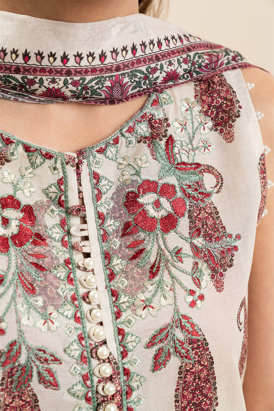 3 PIECE EMBROIDERED LAWN SUIT-TRIBAL TUNE (UNSTITCHED)