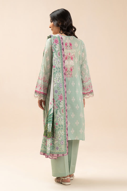 3 PIECE EMBROIDERED LAWN SUIT-GARNET GLINT (UNSTITCHED)