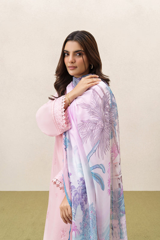 3 PIECE EMBROIDERED LAWN SUIT-PETAL BLUSH (UNSTITCHED)