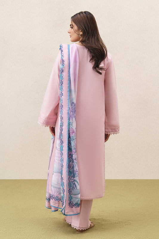 3 PIECE EMBROIDERED LAWN SUIT-PETAL BLUSH (UNSTITCHED)