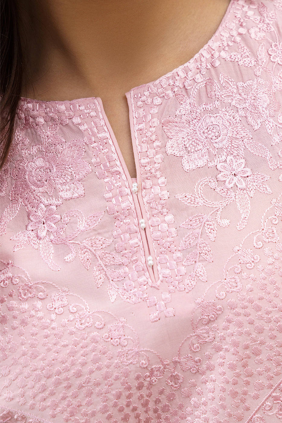 3 PIECE EMBROIDERED LAWN SUIT-PETAL BLUSH (UNSTITCHED)