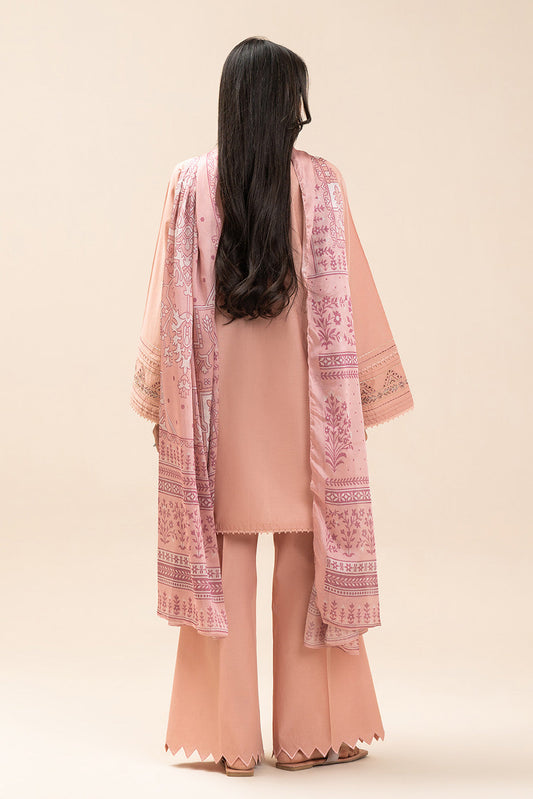3 PIECE EMBROIDERED LAWN SUIT-PASTEL PEARL (UNSTITCHED)
