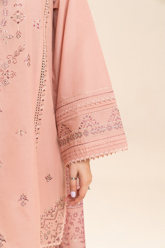 3 PIECE EMBROIDERED LAWN SUIT-PASTEL PEARL (UNSTITCHED)