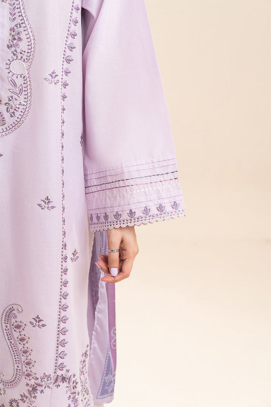 3 PIECE EMBROIDERED LAWN SUIT-MISTY LAVENDER (UNSTITCHED)