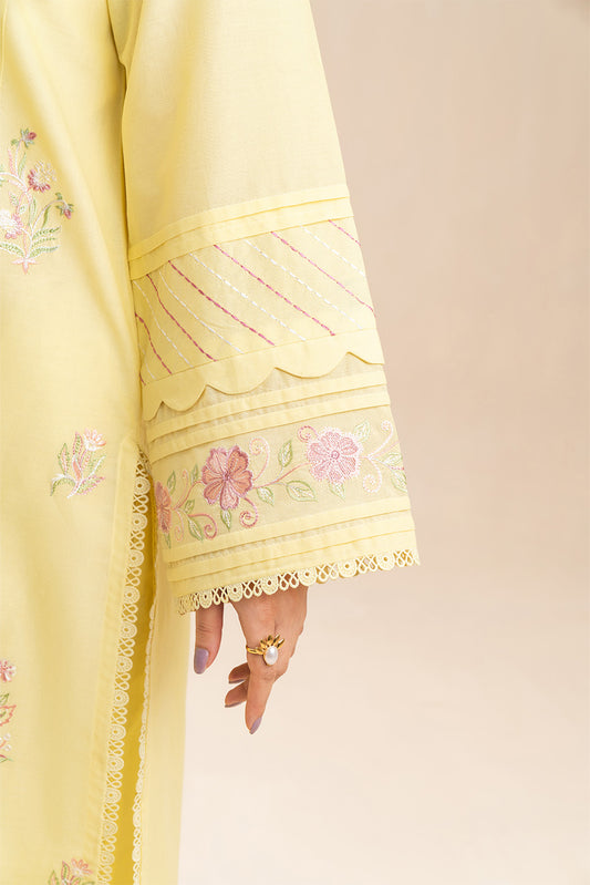 3 PIECE EMBROIDERED LAWN SUIT-LIME GARLAND (UNSTITCHED)