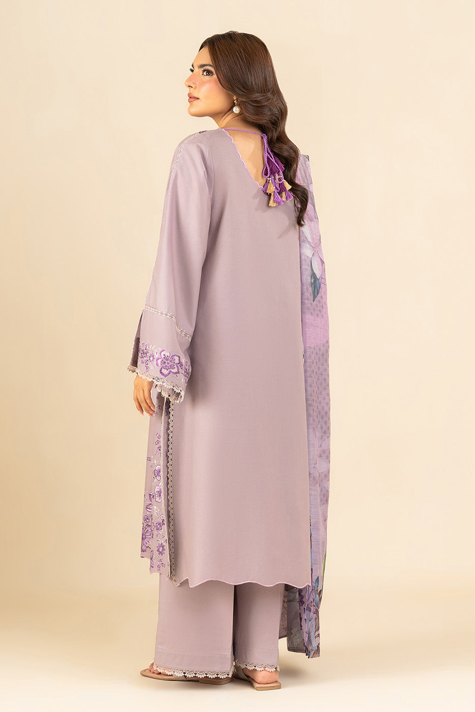 3 PIECE EMBROIDERED LAWN SUIT-ENCHANTED LILAC (UNSTITCHED)