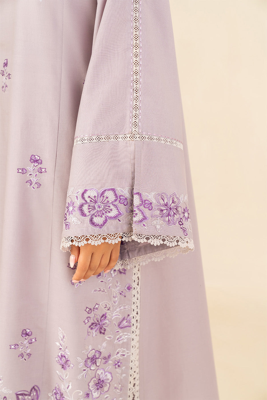 3 PIECE EMBROIDERED LAWN SUIT-ENCHANTED LILAC (UNSTITCHED)