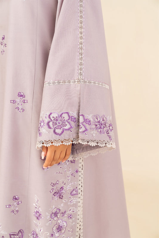 3 PIECE EMBROIDERED LAWN SUIT-ENCHANTED LILAC (UNSTITCHED)