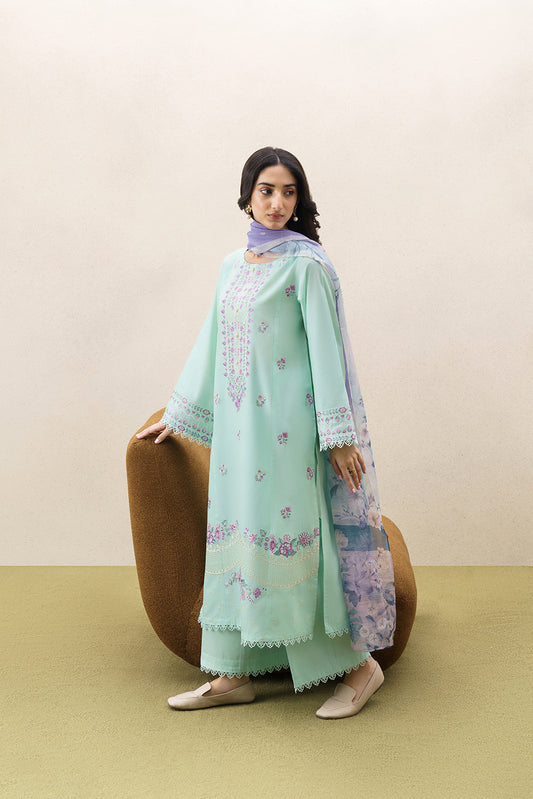 3 PIECE EMBROIDERED LAWN SUIT-SERENE PETAL (UNSTITCHED)