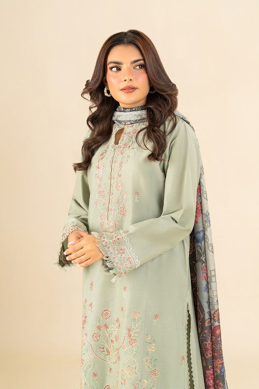3 PIECE EMBROIDERED LAWN SUIT-SAGE SERENITY (UNSTITCHED)