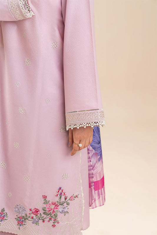 3 PIECE EMBROIDERED LAWN SUIT-BLUSH BREEZE (UNSTITCHED)