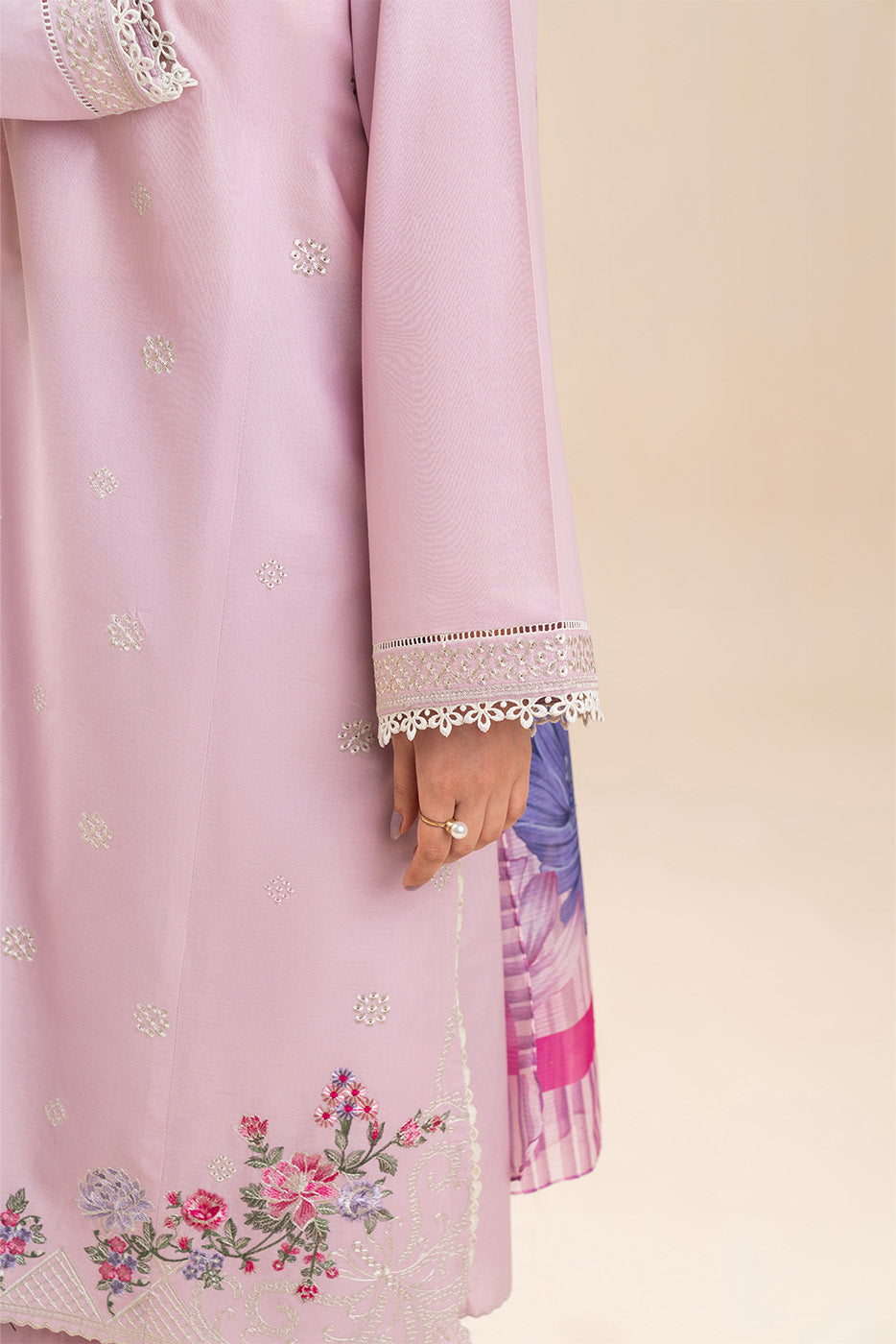 3 PIECE EMBROIDERED LAWN SUIT-BLUSH BREEZE (UNSTITCHED)