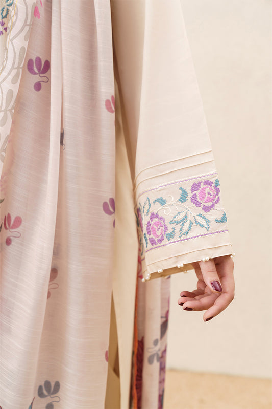3 PIECE EMBROIDERED LAWN SUIT-WHISPERING FLORALS (UNSTITCHED)