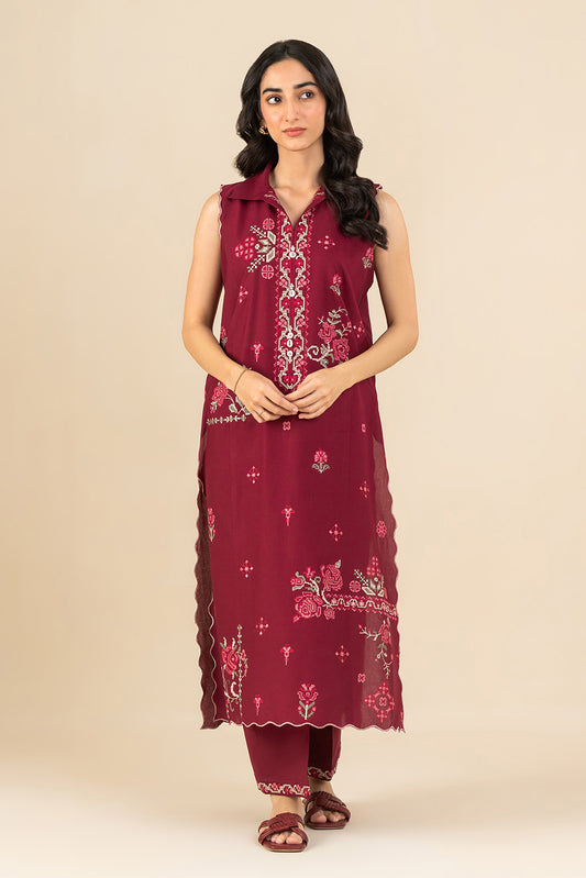 2 PICE EMBROIDERED LAWN SUIT-ROSEATE DRAPE (UNSTITCHED)