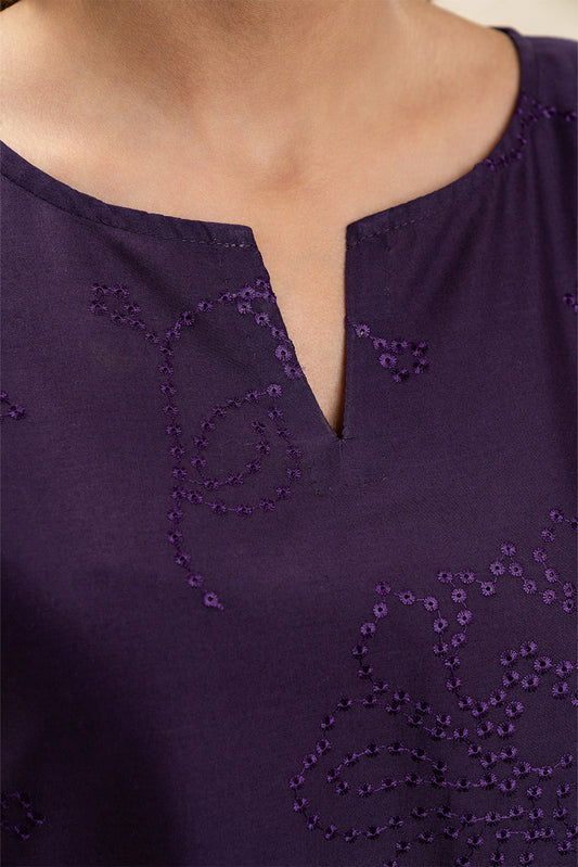 2 PIECE EMBROIDERED LAWN SUIT-NIGHTSHADE (UNSTITCHED)