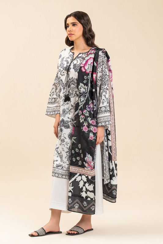 3 PIECE PRINTED LAWN SUIT-MANOR GARDEN (UNSTITCHED)