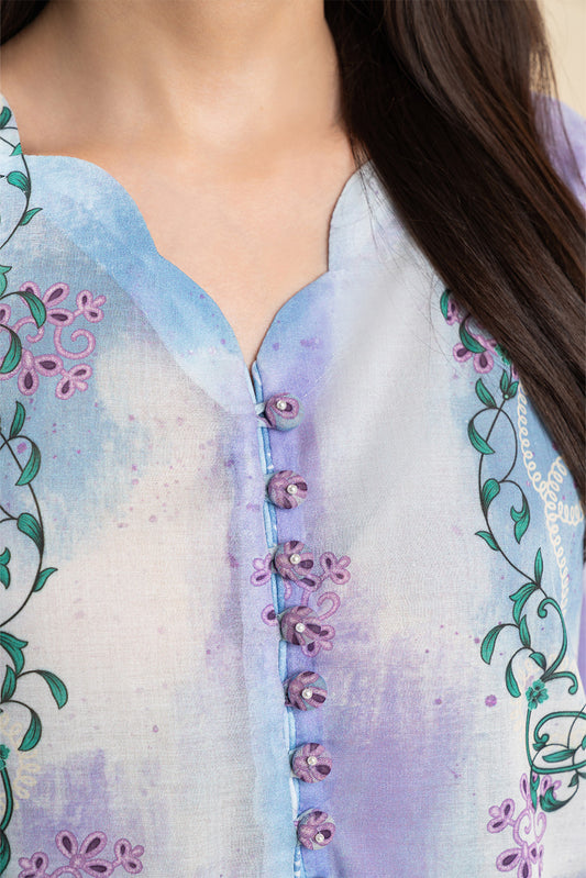 3 PICE PRINTED LAWN SUIT-COASTAL BREEZE (UNSTITCHED)