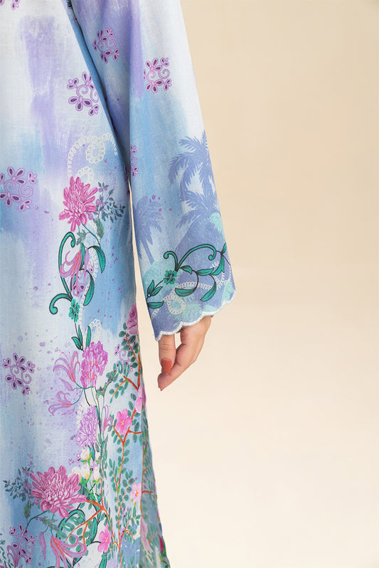 3 PICE PRINTED LAWN SUIT-COASTAL BREEZE (UNSTITCHED)