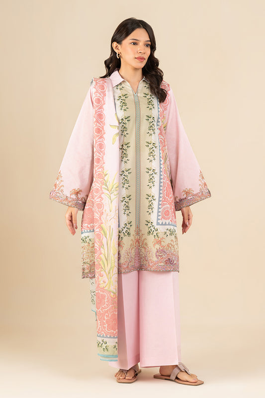 3 PIECE PRINTED LAWN SUIT-FLUSHING HARMONY (UNSTITCHED)