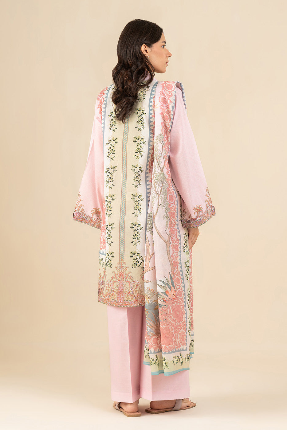 3 PIECE PRINTED LAWN SUIT-FLUSHING HARMONY (UNSTITCHED)