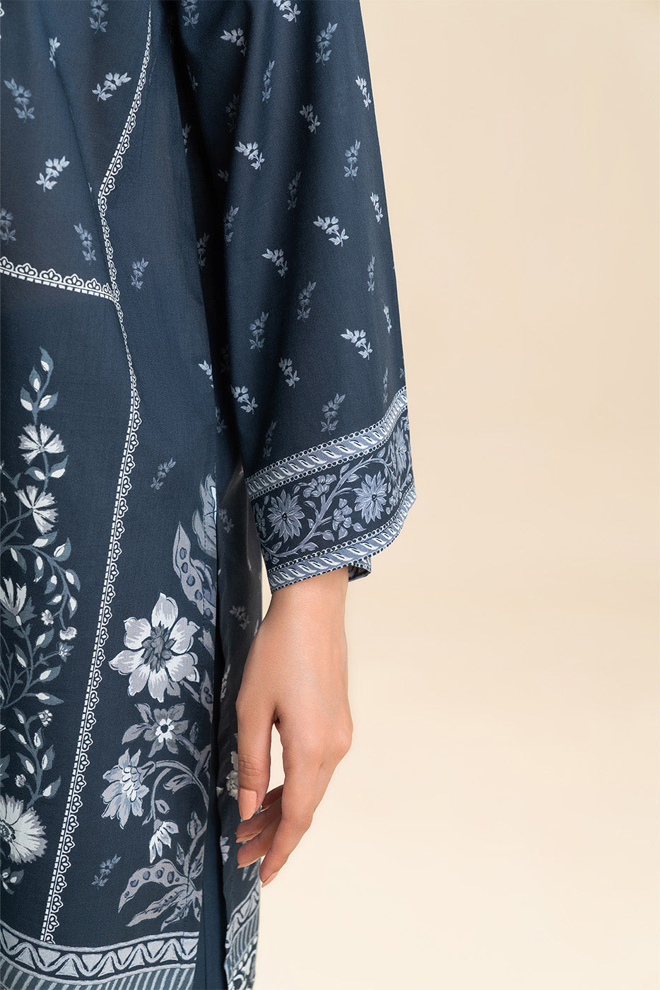 3 PIECE PRINTED LAWN SUIT-MYSTIC TIDE (UNSTITCHED)